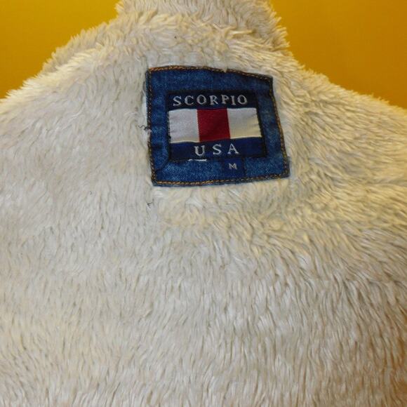 Vintage Scorpio USA 1990's Kids Denim jacket Medium Unisex Kids - Picture 5 of 6